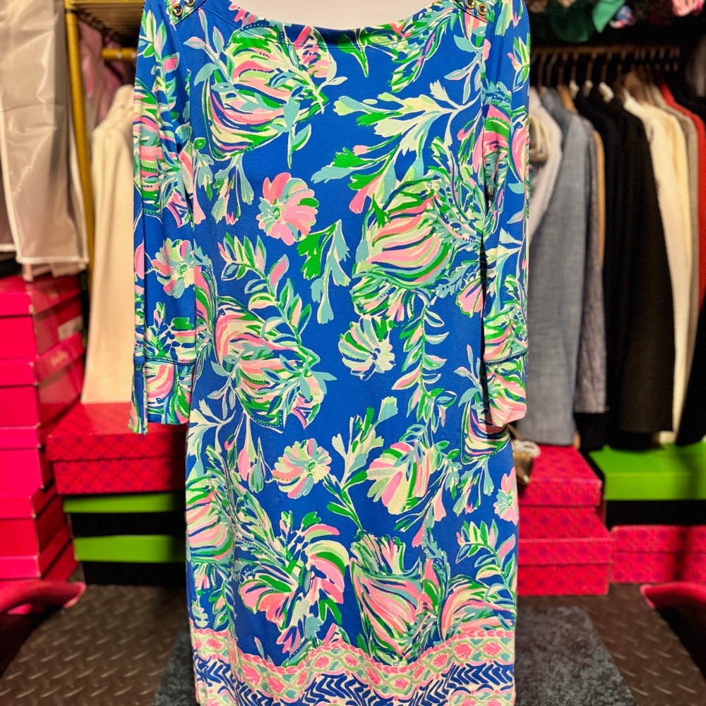 Lilly Pulitzer Sophie Dress - Blue Flare Fancy Fins (Size XS)
